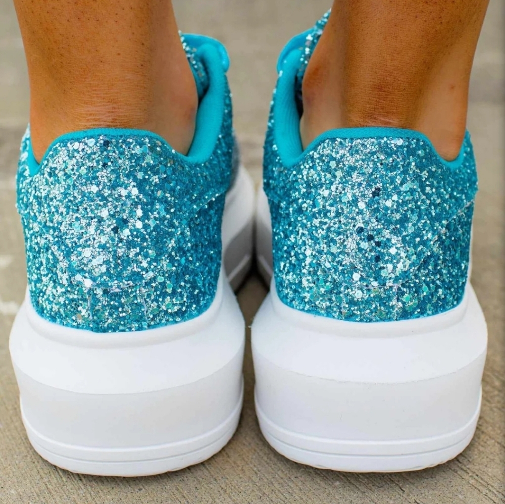 Ombre Glitter Platform Sneakers